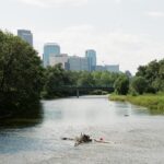 Bow River looking towards downtown Calgary