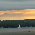 Sunset over Sylvan Lake