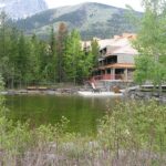 Pond area at the Delta Lodge of Kananaskis