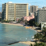 Waikiki Beach and downtown – Waikiki, Honolulu