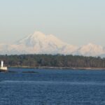 View from Sidney-by-the-Sea – Mount Baker (Washington) & Lighthouse
