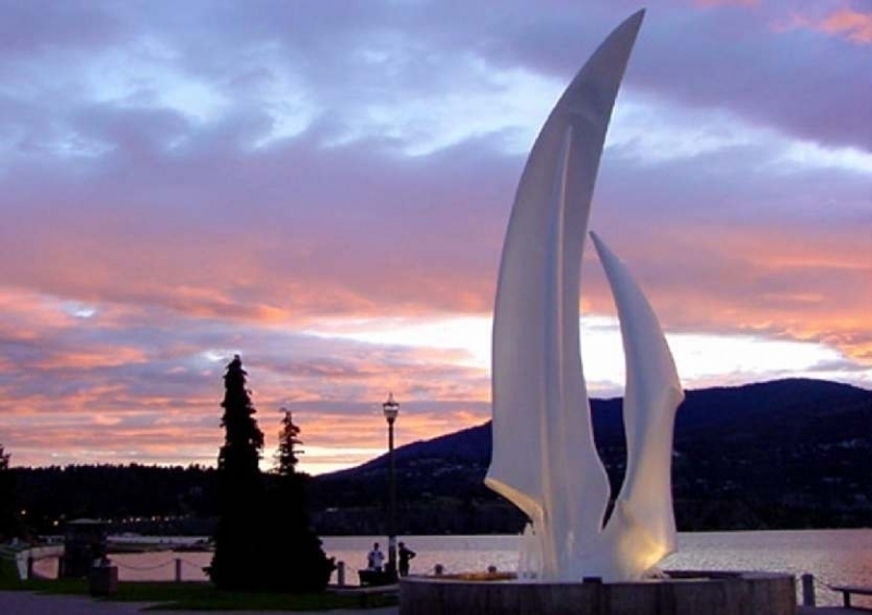 Sunset over dolphins - Kelowna