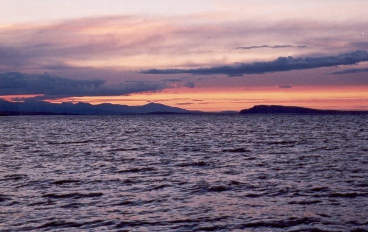 Sunset over the Pacific Ocean, Qulicum Beach, Vancouver Island